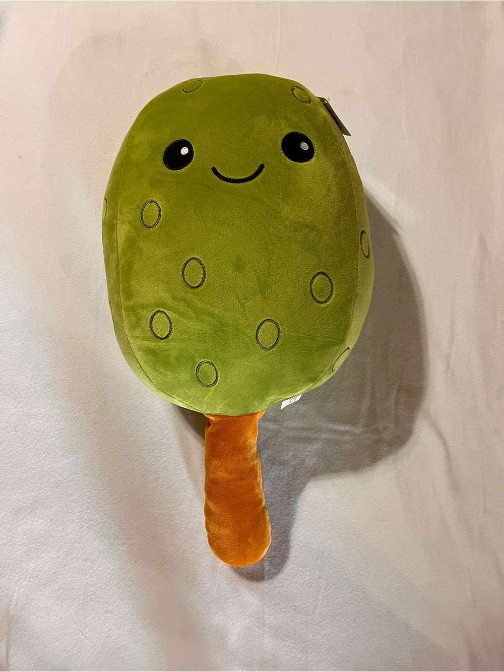 Cute Green Popsicle Plush Toy with Smiling Face - Soft Kids Stuffed Animal